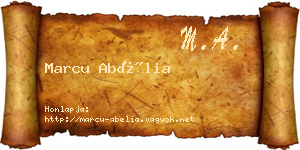 Marcu Abélia névjegykártya